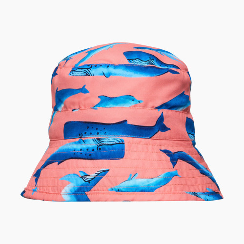 Snapper Rock Swimwear Whale Tale Bucket Hat - Peach, M (2-4yrs)