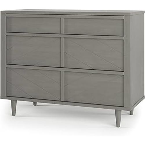 Child Craft Surrey Hill 3 Drawer Dresser for Nursery or Bedroom, Plenty of Storage, Anti-Tip Kit Included to Prevent Tipping, Non-Toxic, Baby Safe Finish (Lunar Gray)