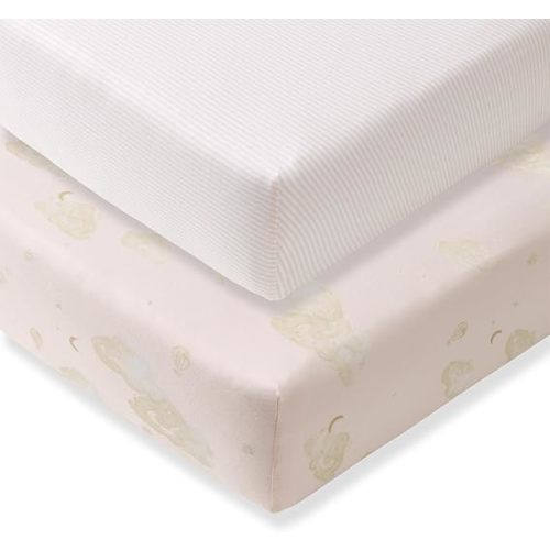 Burt's Bees Baby Essential Organic Cotton Fitted Crib Sheet, Breathable for Boy Girl Standard Crib & Toddler Mattresses
