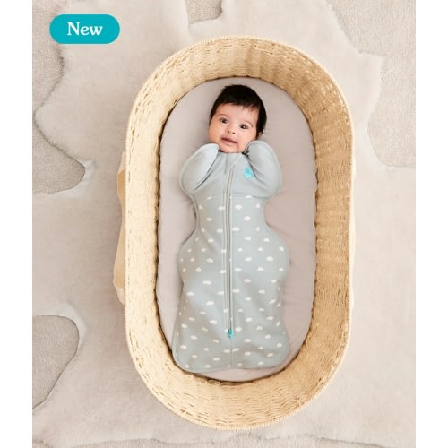 Swaddle Up™ 1.5 TOG Cotton Light Olive Mini Cloud