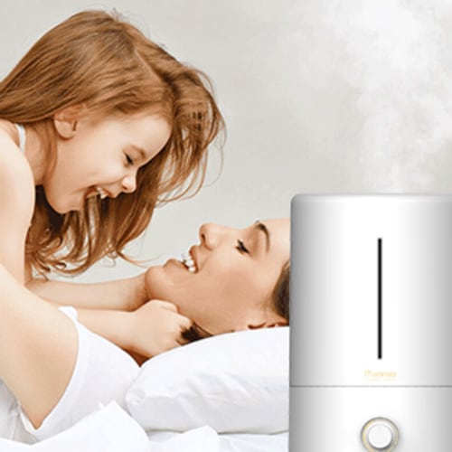 iTvanila Humidifiers,4L Ultrasonic Humidifier, Air Humidifier for Babies, Whisper Quite Cool Mist Humidifier for Bedroom with Auto Shut-Off -Gold - White Gold