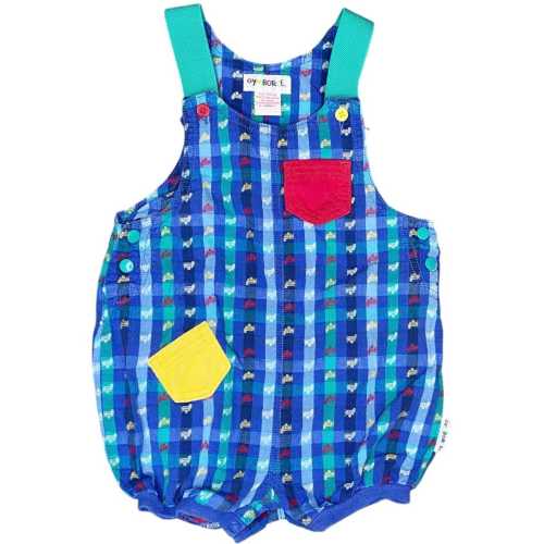 Vintage 90s 00s Gymboree Boys Airplanes Planes Primary Colors Romper Sz 3-6mo