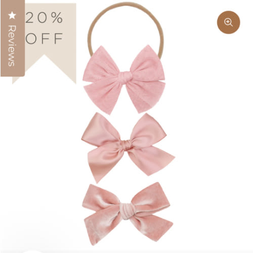 Bow 3 Pack: Bubblegum Headbands