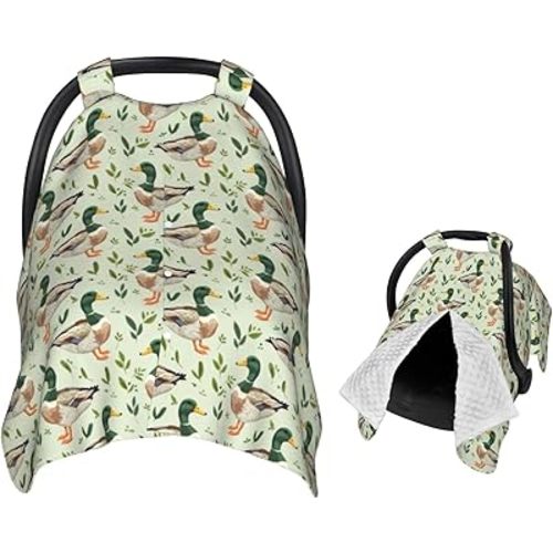 Cute Mallard Duck Baby Car Seat Canopy Nursing Cover for Newborn Car Seat Breastfeeding Covers Blanket Newborn Shower Gift