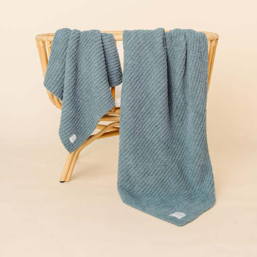 Chenille Blanket - Ocean Blue - Small
