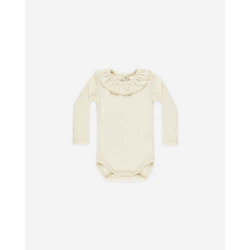 Ruffle Collar Bodysuit || Natural