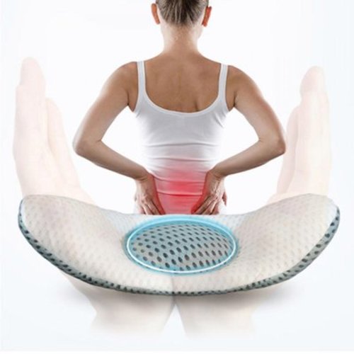 DA BOOM Pregnancy Pillow,Back Pillow with Buckwheat Sleep Pillow Bed Waist Support Lumbar Herniation Protector (Color: White)