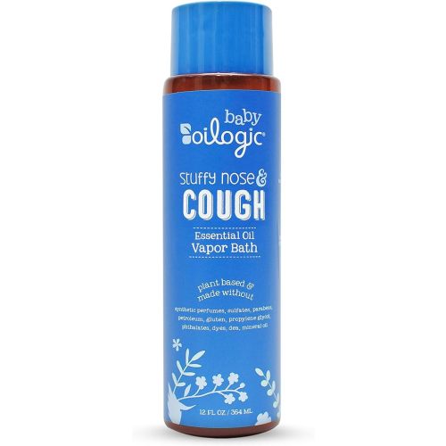 Oilogic Stuffy Nose and Cough Vapor Bath for Babies & Toddlers, Essential Oil Breathe Blend - Naturally Soothes with 100% Pure Lavandin, Orange, Eucalyptus Oil & More - 12.9 fl oz