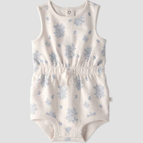 Little Planet by Carter's Baby Girls' Organic Floral Knit Bubble - Ivory 3M