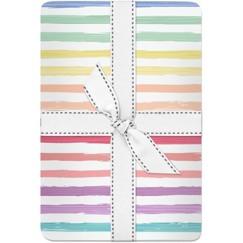 Frankie Fitted Crib Sheet 100% Organic Cotton for Baby & Toddler Mattress, Breathable for Boys & Girls, Sunny Pink Rainbow, One Size