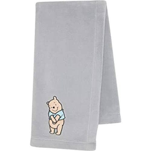 Lambs & Ivy Disney Baby Winnie The Pooh Hugs Gray Soft Fleece Baby Blanket