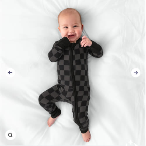 Monochrome Checks Zippy – Little Sleepies