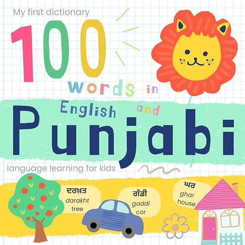 My First Dictionary 100 words in Punjabi and English, Punjabi Language Learning for Kids: Learn Punjabi for Beginners, Bilingual Vocabulary Panjabi Baby Book Paperback – November 4, 2024