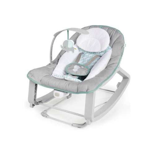 Ingenuity Keep Cozy 3-in-1 Grow with Me Vibrating Baby Bouncer, Seat & Infant to Toddler Rocker, Vibrations & -Toy Bar, 0-30 Months Up to 40 lbs (Weaver)