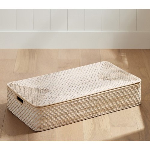 Pottery Barn Kids Quinn White Washed Lidded Underbed Storage