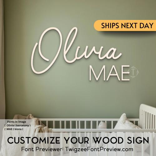 Custom Wood Baby Name Sign | Letter Wall Art | Kids Room Art | Wall Art for Nursery | Baby Name Sign | Kids Room Decor | Wooden Sign | USA