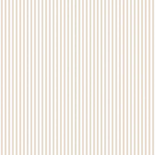Striped Beige/White Wallpaper from the Miniatures 2 Collection