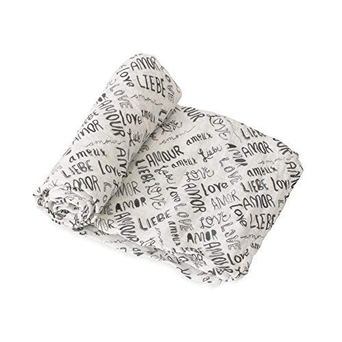 Red Rover Kids Cotton Muslin Swaddle - 47”x 47”- 100% Cotton – Machine Washable – Softer with Every Wash – Playful Designs -Soft, Breathable & Lightweight – Unisex (Love Language)