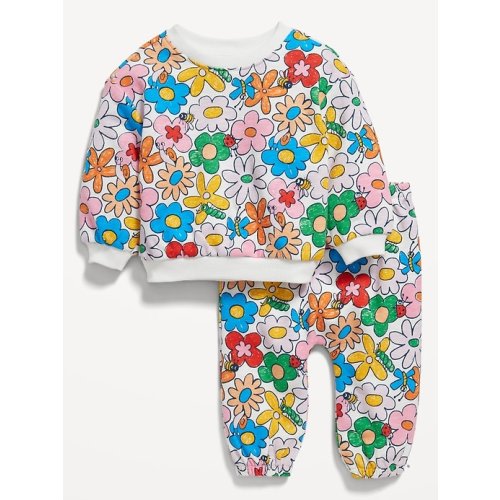 Unisex Crew-Neck Sweatshirt & Jogger Pants Set for Baby