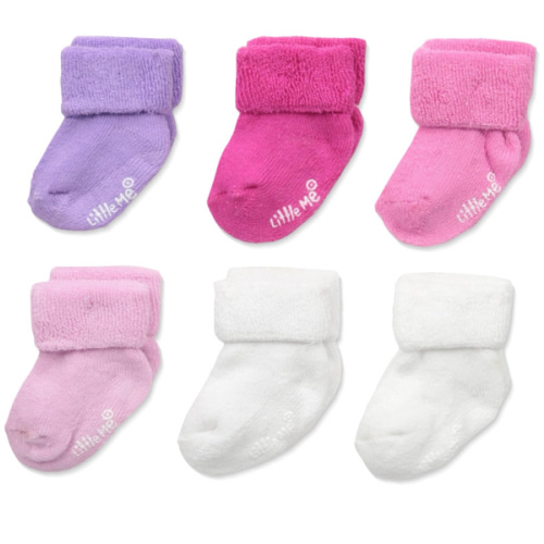 Little Me Baby Girls' 6 Pack Variety Socks