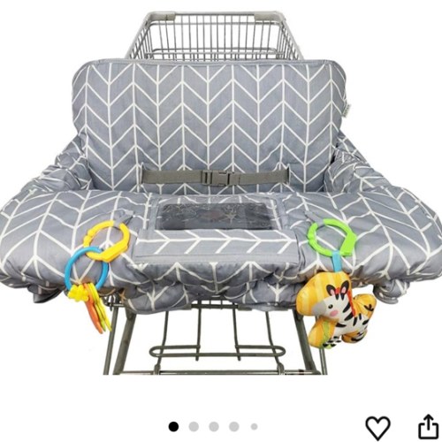 Shopping Cart Cover for Baby ICOPUCA Cotton High Chair Cover, Reversible, Machine Washable for Infant, Toddler, Boy or Girl (Grey Arrow Print)