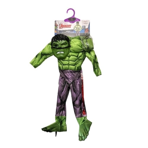 Rubies Marvel Avengers Boy's Hulk Jumpsuit, Mask, Gloves & Shoe Covers Costume (Boy's Size Hulk, S (4-6))