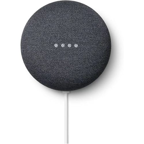 Google Nest Mini 2nd Gen Smart Speaker – Latin American Version with Spanish Packaging – US Compatible – Auto-Adjusts Language to User's Locale, Charcoal