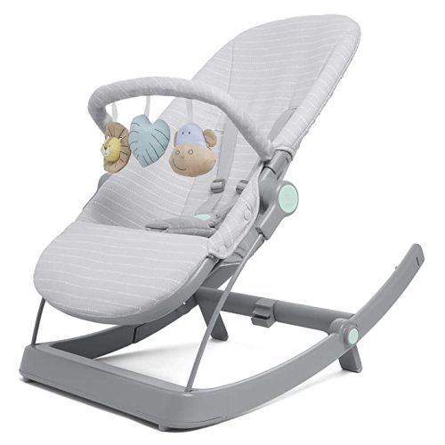aden + anais 3-in-1 Infant to Toddler Transition Seat – Reclining Rocker, Bouncer & Seat for Newborns to 2 Years – Soft 100% Cotton Muslin Cover – 5 Point Safety Harness – Jungle Jam Toys