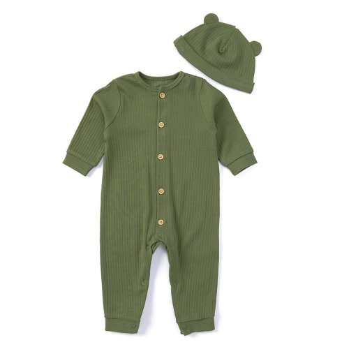 Little Me Baby Boys 3-12 Months Long Sleeve Rib-Knit Coverall