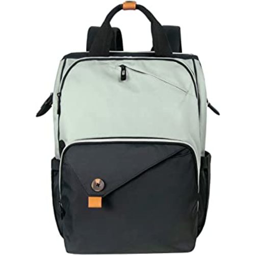 Hap Tim Diaper Bag Backpack,Large Capacity Travel Back Pack Maternity Baby Nappy Changing Bags, Double Compartments with Stroller Straps,Waterproof, Mint Green Black(US7340-GB)