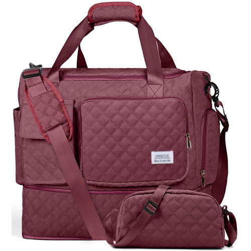 Gynky Travel Duffle Bag Weekender Bags for Women with Shoe Compartment Carry on Overnight Bag with Toiletry Bag Hospital Bag for Labor and Delivery Weekender Overnight Bag for Trave Sport Hospital