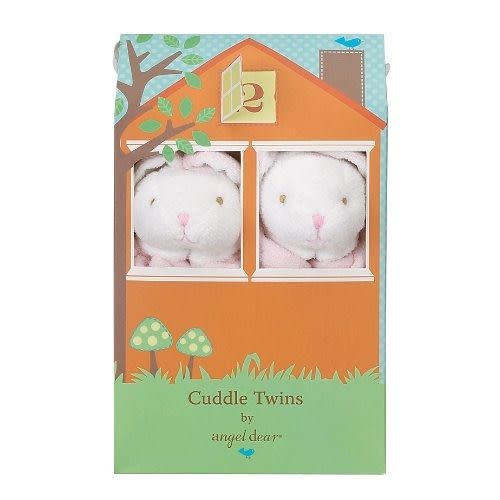 Angel Dear Cuddle Twin Set, Floppy Ear Pink Bunny