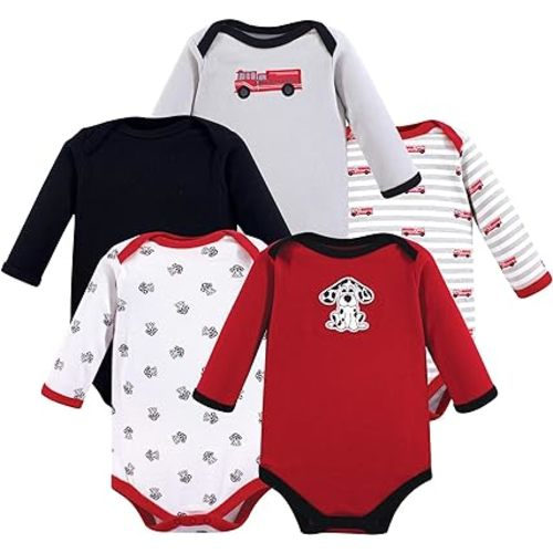 Luvable Friends Baby Cotton Long-Sleeve Bodysuits