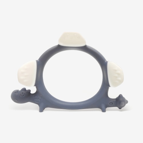Smily Mia Norman Dinosaur Silicone Teether | Baby Teething Ring | Gum Relief Toy | BPA-Free, Easy-Grip, Textured Spikes | 3 Months+