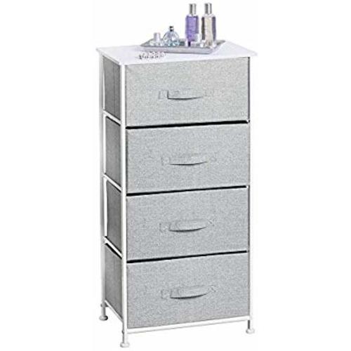 mDesign Organizer Dresser for Clothing Sweaters, Jeans, Blankets, Gray