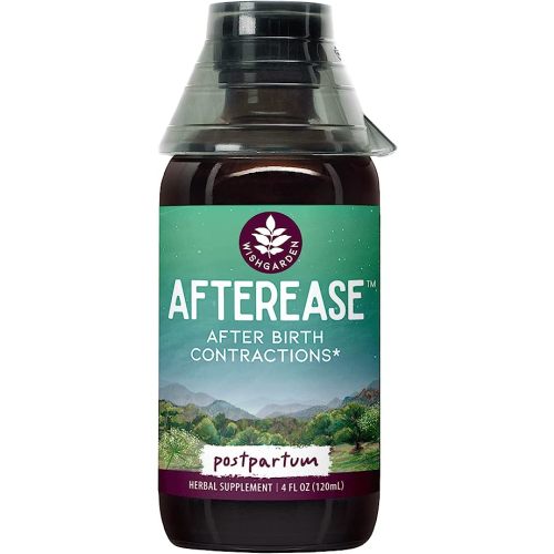 WishGarden Herbs AfterEase for After Birth Contractions - All-Natural Herbal Supplement with Cramp Bark & Black Haw Bark Soothes Afterbirth Contractions & Uterine Cramping, Postpartum Essentials, 4oz