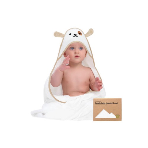 KeaBabies Cuddle Baby Hooded Towel, Medium, Dog