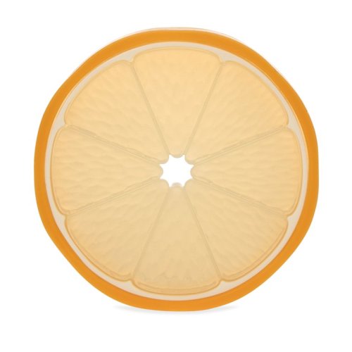 Nuby All Silicone Teether, Orange Fruit Slice