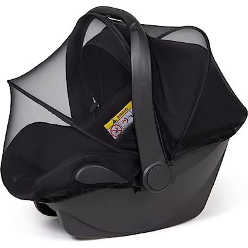Beberoad Love Mosquito Net for Baby Car Seat Universal Car Seat Insert Mesh Net Breathable & Durable Car Seat Mosquito Net (Black)