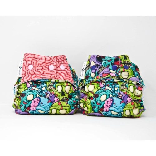 Zombie Brains Cloth Diaper Cover or Pocket Diaper (One Size)