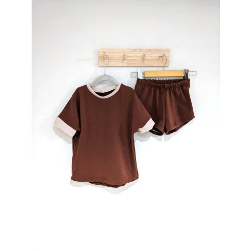 Kids Brighton Set Sewing Pattern - Lounge Set - T-shirt and Shorts - Size 2T-9/10 - Projector - A0 - Letter - PDF