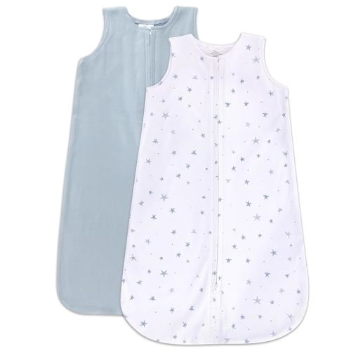 Baby Wearable Blanket - Baby Sleep Sack 100% Interlock Knit Cotton - Sleep Sack 3-6 Months - Comfy Soft Lightweight, 2-Pack Set