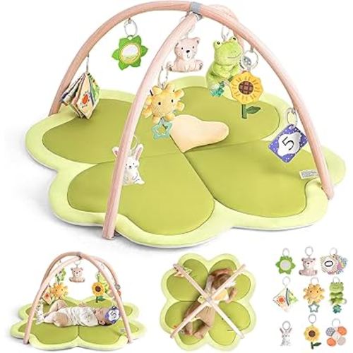 Baby Play Mat Activity Gym for Babies and Toddlers, Four-Leaf Clover Baby Play Gyms & Playmats for Babies