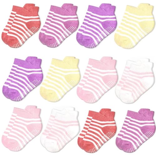 Non-Slip Baby Socks Infant Girls Boys Ankle Anti Slip Socks With Grips For 0-12 Month Toddler 1-5 Years Kids