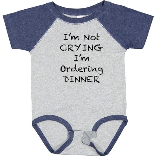inktastic I'm Not Crying, I'm Ordering Dinner Baby Bodysuit