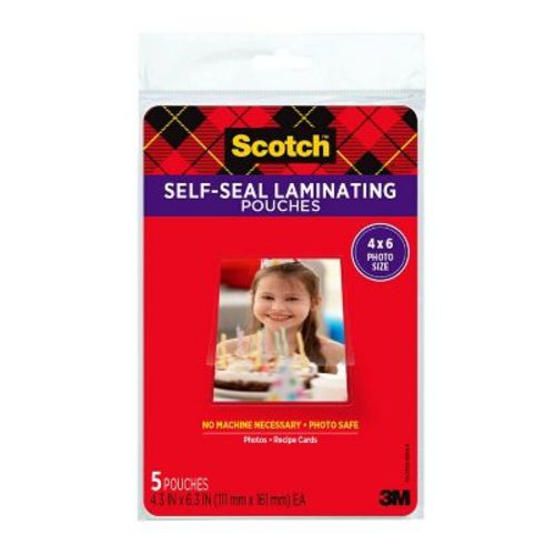 5ct Scotch Self Seal Laminating Film Pouches
