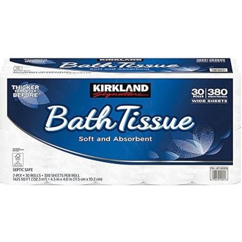 Kirkland Signature 2-Ply Bath Tissue, 30 Rolls