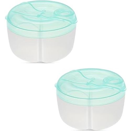 Accmor Baby Formula Dispenser On The Go, Formula Container to Go, Non-Spill Rotating Three-Compartment Formula Dispenser and Snack Storage Container for Infant Toddler Traveling