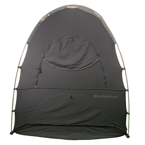 SlumberPod 3.0 Sleep Canopy with Fan, Black with Gray Accents
