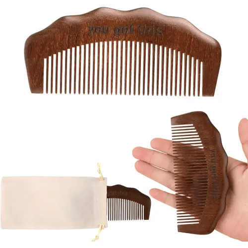 Wooden Labor Comb, Birth Comb for Labor Sandalwood Natural Birthing Comb Labor and Delivery Essentials Pregnancy Gift for Pregnant Women, with Cloth Bag